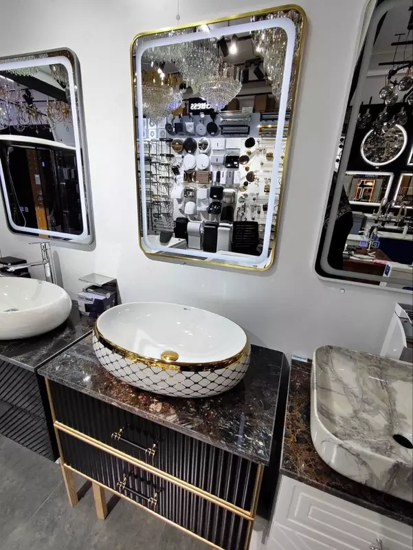   Умывальник мраморный GOLD BANYO 80см