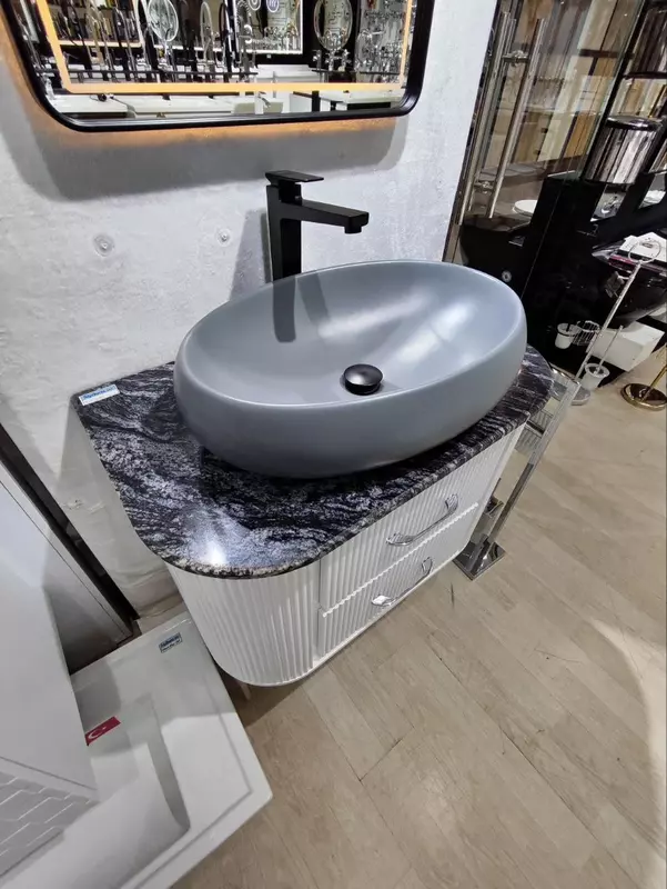   Подвесной умывальник мраморный GOLD BANYO 80см