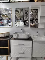 Мраморный подвесной умывальник GOLD BANYO 60см