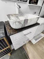   Мраморный подвесной умывальник GOLD BANYO 60см