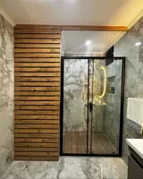 Душевое ограждение чёрное. Турция. Размеры от 120 до 180см