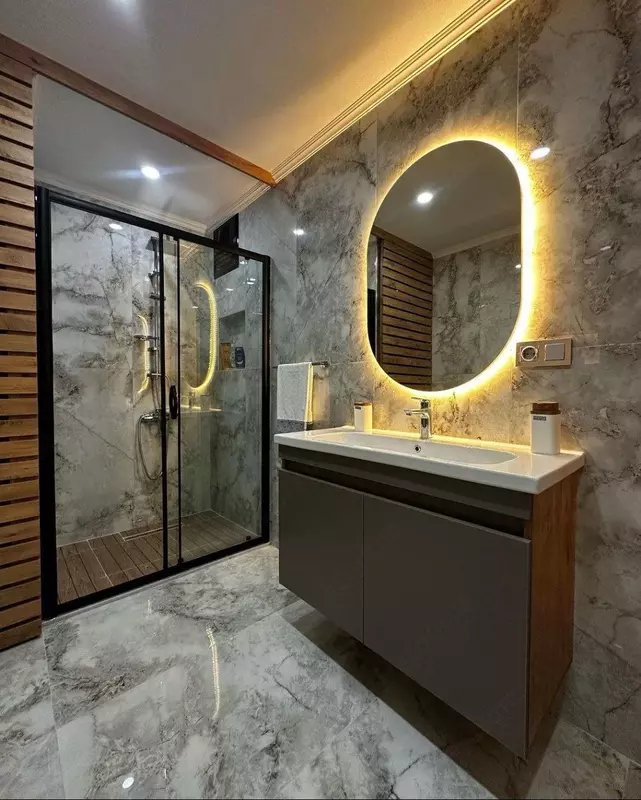  Душевое ограждение чёрное. Турция. Размеры от 120 до 180см - 