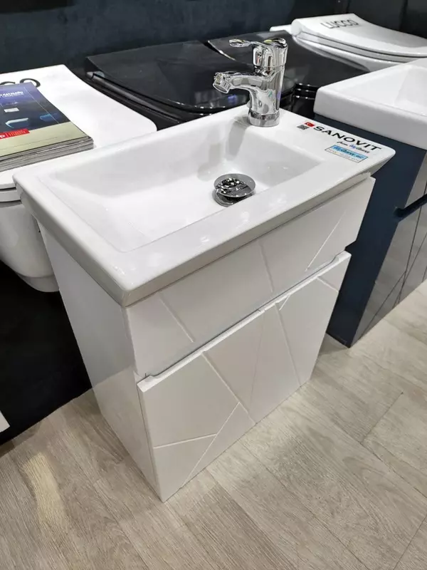 2 524 538.1 сум Мини раковина с подвесной тумбой ПВС 45х28