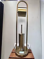 Ершик для унитаза с бумагодержателем. Бронза. Латунный. Турция