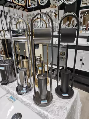 1 435 587.6 сум / шт. Ершик для унитаза с бумагодержателем. Чёрный. Латунный. Турция