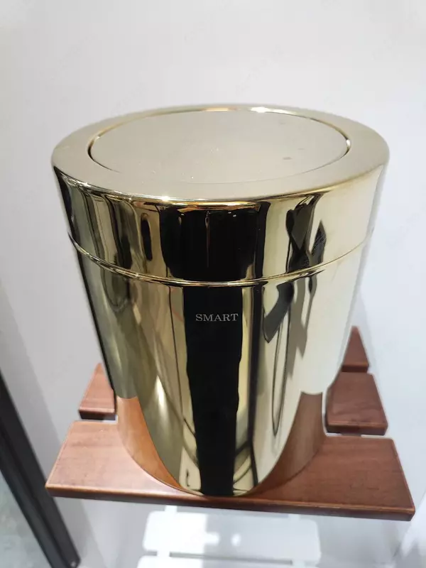 Настенное ведро для мусора. Золото. Турция. 5л