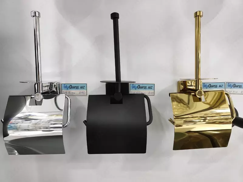Бумагодержатель для туалета. Хром. Латунный. Турция - 478 529.2 сум