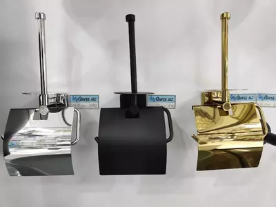 Бумагодержатель для туалета. Хром. Латунный. Турция - 476 495.2 сум / шт.