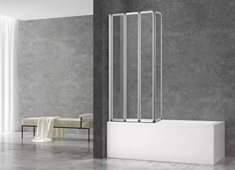 Душевое ограждение на ванну BW1433 90см Н100