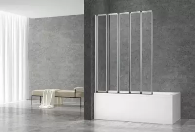 Стеклянное ограждение на ванну BW1455 100см Н140