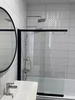  Стеклянное ограждение на ванну BQ1222 100см Н140 - 