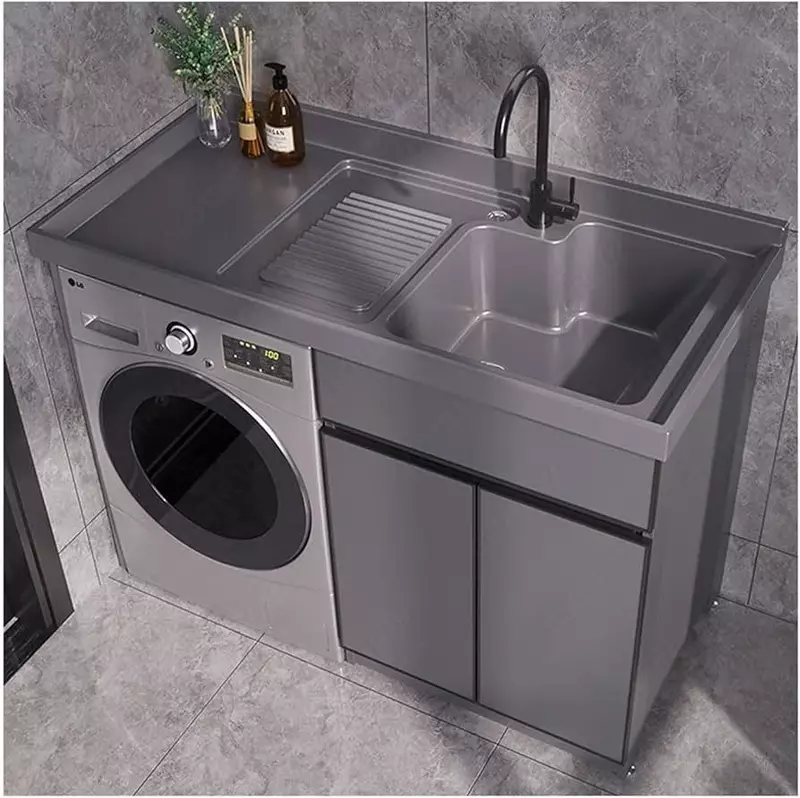 Раковина с тумбой над стиральной машиной