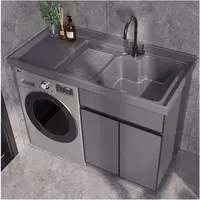Раковина с тумбой над стиральной машиной