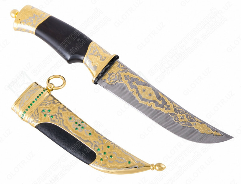 Нож сувенирный "Аман" (сталь дамасская)