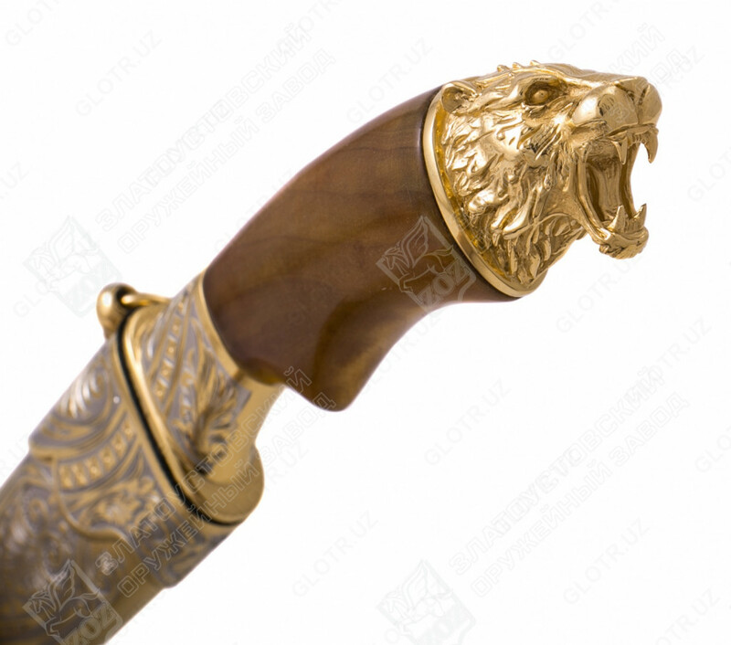 5 044 395 сум Нож сувенирный  "Львица" (сталь дамасская)