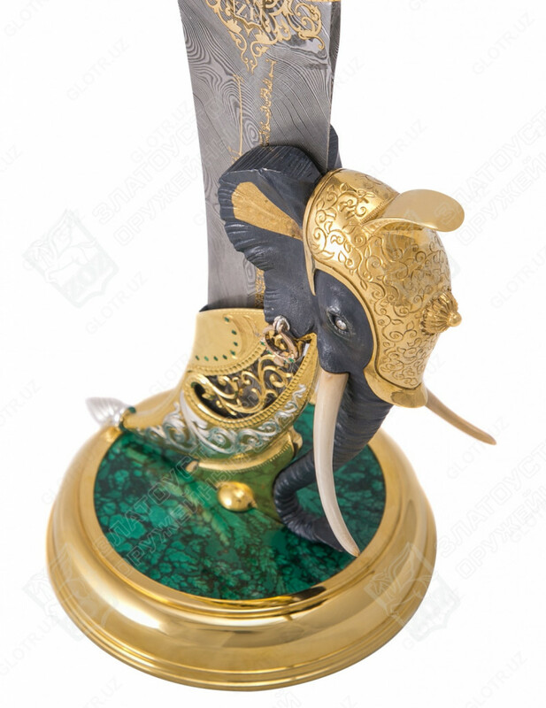 Эксклюзивный нож "Слон" (сталь дамасская