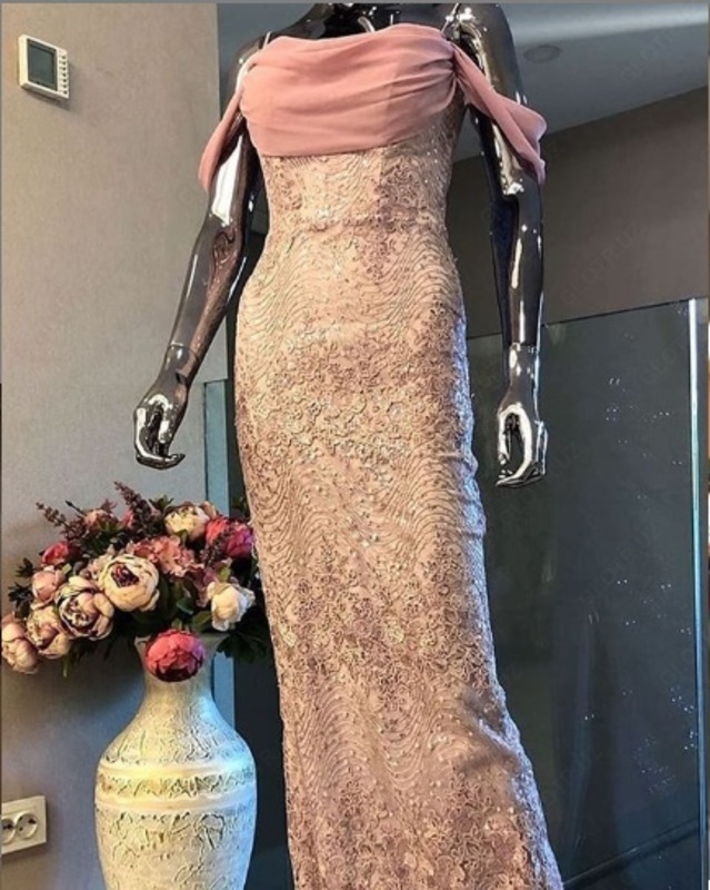 Вечернее платье Розовое золото