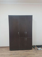  Шкаф деревянный темно-коричневый - 