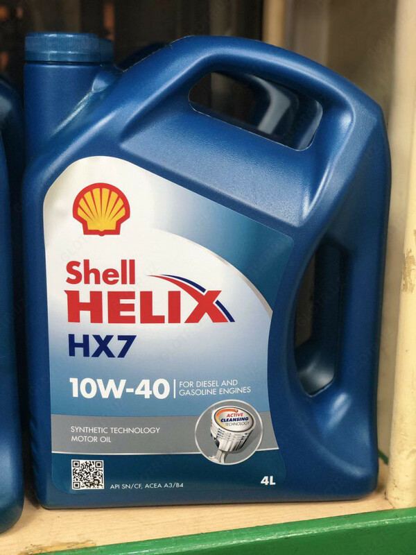 Синтетическое моторное масло Shell Helix HX7 10w-40 - 255 000 сум