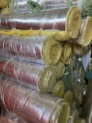 Оптом! Минеральная вата (стекловата) рулоны с фольгой (брак) - от 140 000 сум от 1000 рулон