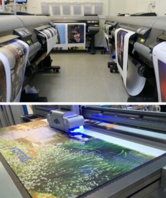 Широкоформатная печать на баннере с установкой