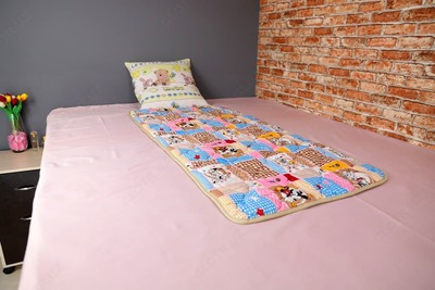 70x120 sm uzunlikdagi egiluvchan lentali bolalar uchun choyshabli to'shak to'shagi