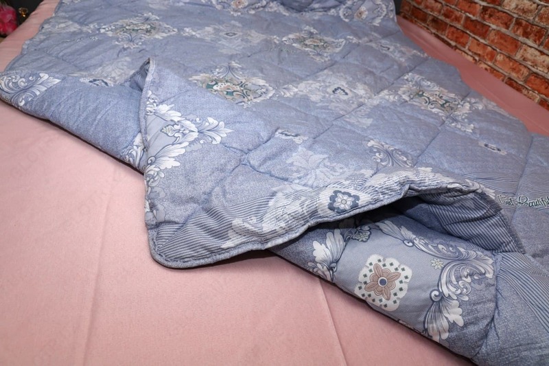 Двухспальное теплое одеяло (цветное), 180х220 см