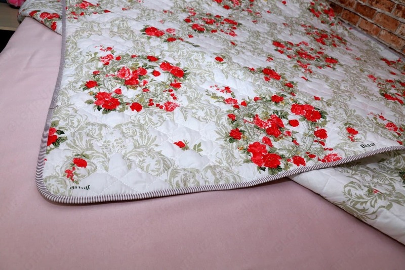 200x220 sm bo'lgan ikki qavatli ko'rpa choyshab