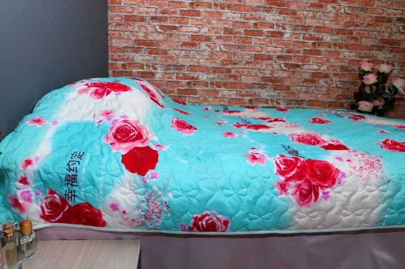 Двухспальное тонкое стеганное покрывало, 200х220 см №4