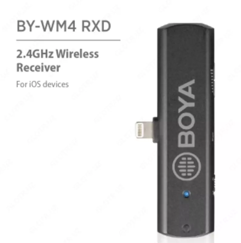 iOS qurilmalari uchun Boya BY-WM4 RXD simsiz qabul qiluvchisi