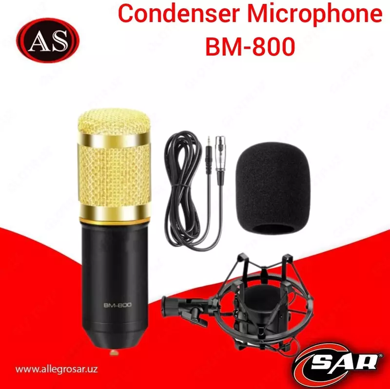 Профессиональный микрофон Condenser BM-800