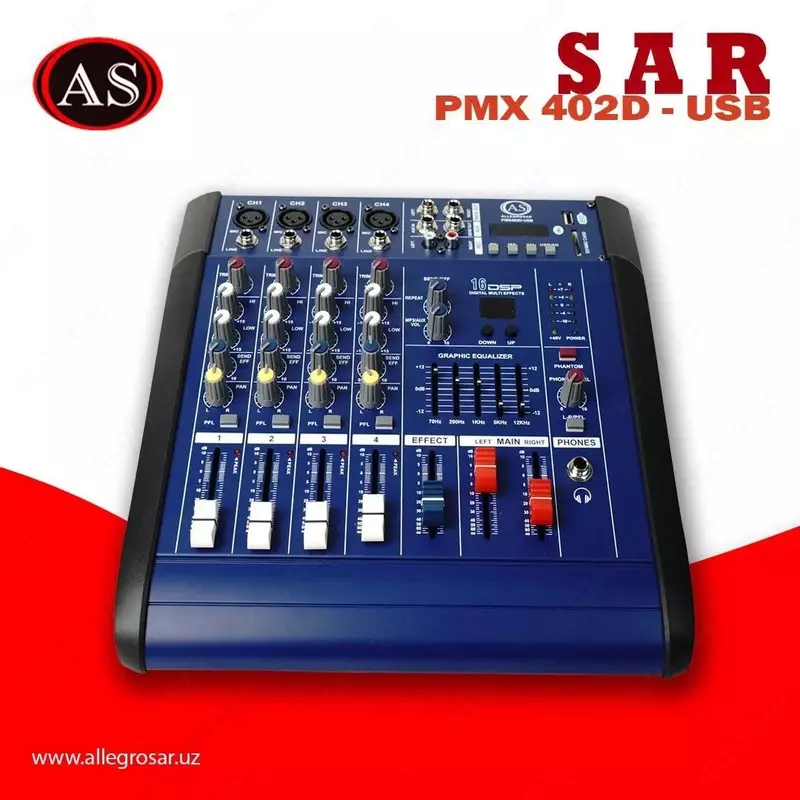 Микшерный пульт с усилителем PMX-402D USB