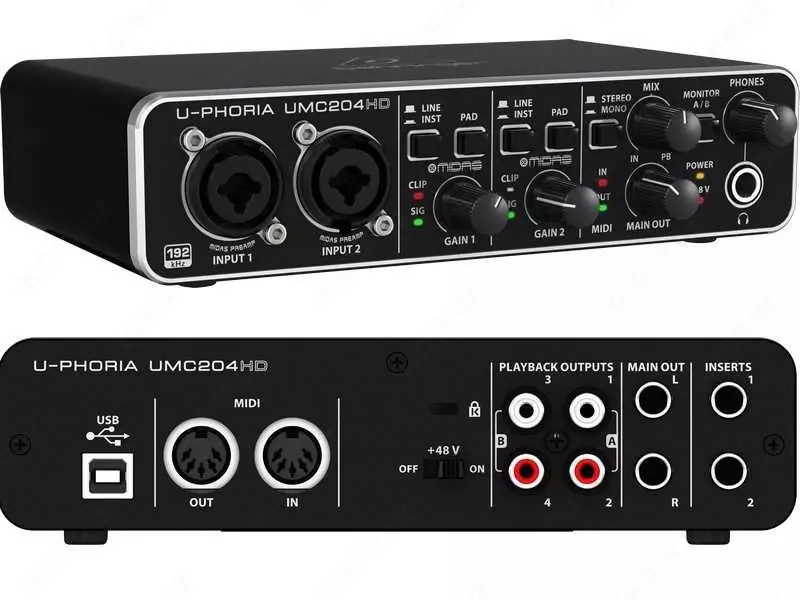 USB АУДИО ИНТЕРФЕЙС BEHRINGER UMC204HD - по запросу
