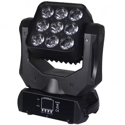 Professional harakatlanuvchi bosh 10 W 4 in 1, mini LED, matrisa 3x3
