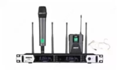 Профессиональный головной и петличный микрофон дистанционный модель; SHURES-8600 (в комплекте 3шт микрофона)