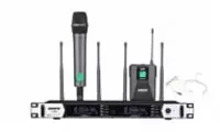 Профессиональный головной и петличный микрофон дистанционный модель; SHURES-8600 (в комплекте 3шт микрофона)