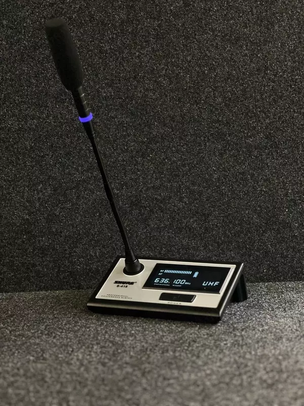 9 184 000 so'm Masofaviy konferentsiya mikrofoni (8 ta mikrofonni o'z ichiga oladi) mikrofon modeli; SHURE S-818