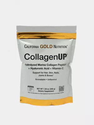 California Gold Nutrition, CollagenUP, гидролизованный морской коллаген, гиалуроновая кислота и витамин C, 204 г