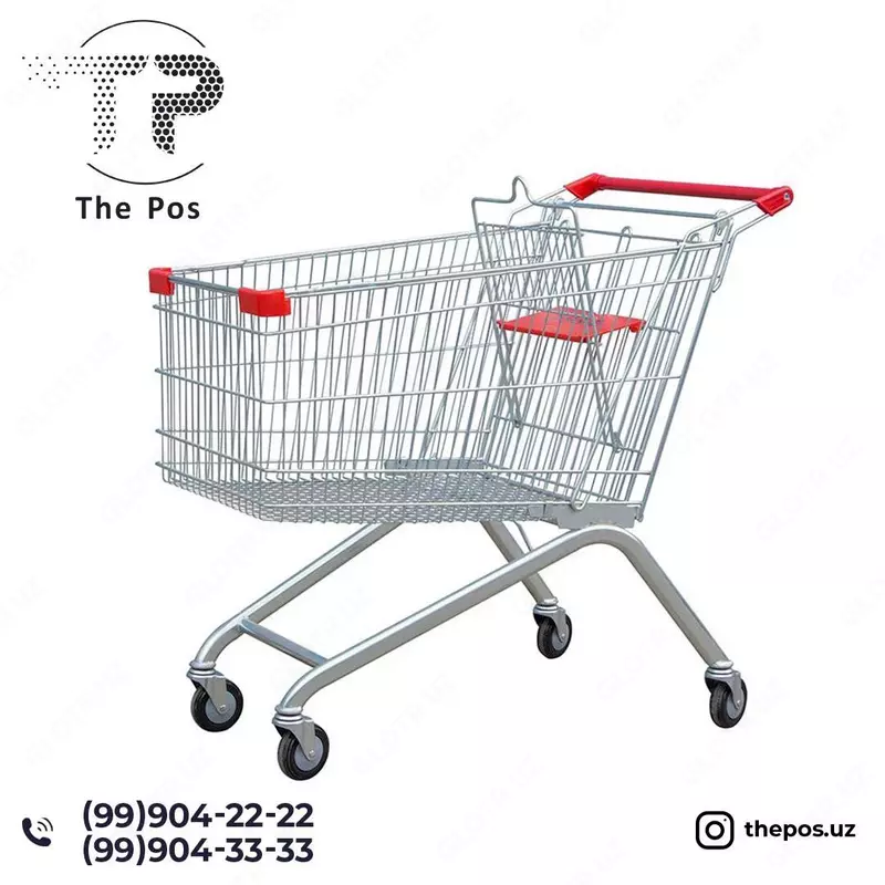 Тележка с колесиками для супермаркетов 120литр