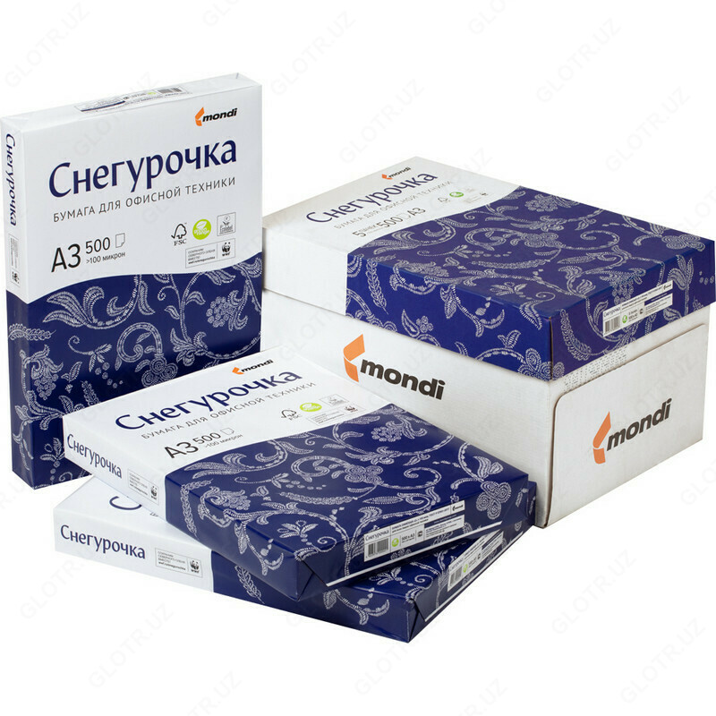 Бумага Снегурочка А3 80 гр 500 л - от {0} сум