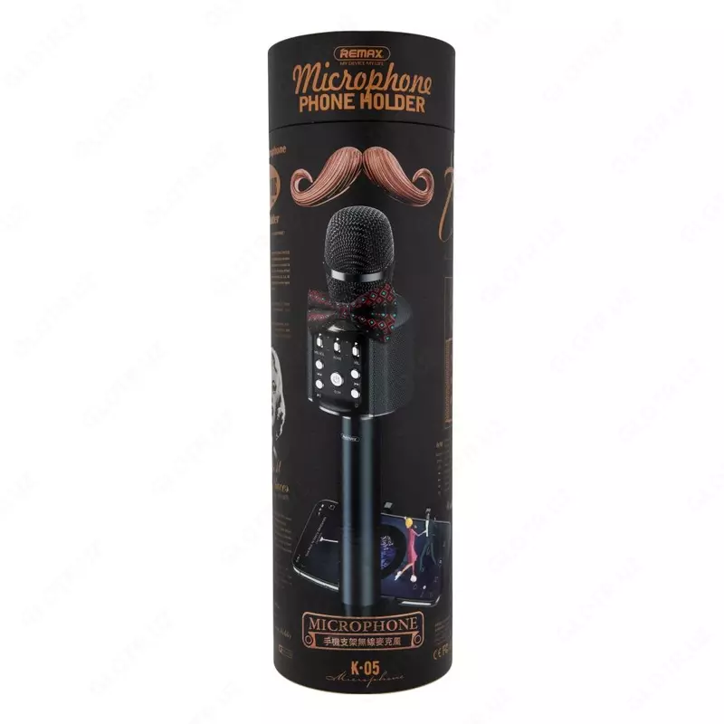 Микрофон колонка-караоке REMAX K05 с держателем для телефона