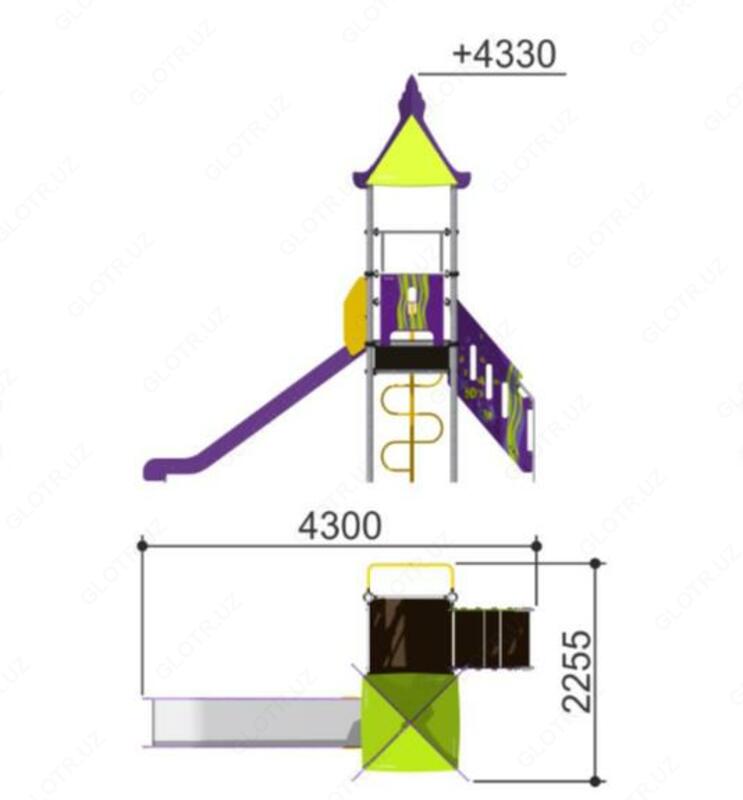 Детские площадки и горки Romana 101.04.00-04 - 35 058 000 сум