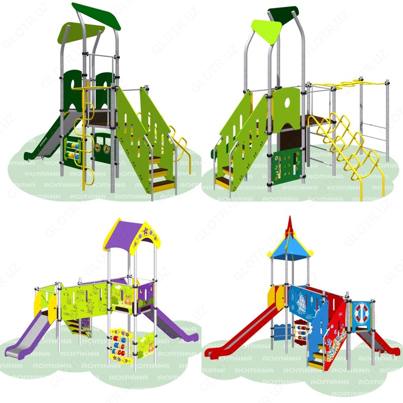 Детские площадки и горки Romana 101.33.00-01 - Park uchun attraksionlar