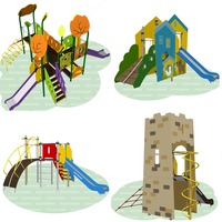 Детские площадки и горки Romana 101.07.00-04 - Park uchun attraksionlar