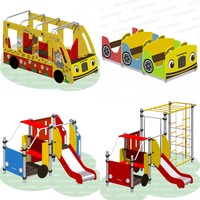 Уличные автобусы Машинки ROMANA Детские площадки Горки Качели Карусели