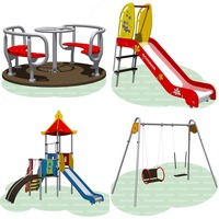 Уличные автобусы Машинки ROMANA Детские площадки Горки Качели Карусели Romana.uz