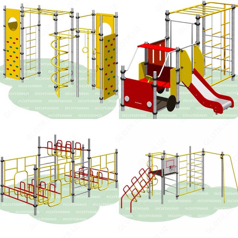 Детские спортивные игровые площадки комплексы ROMANA Лазы Рукоходы
