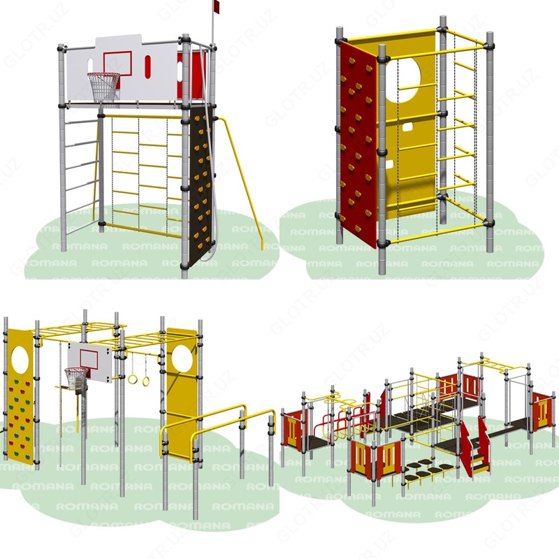 Детские спортивные игровые площадки комплексы ROMANA Лазы Рукоходы - от 3 000 000 сум
