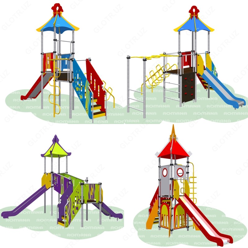 ROMANA болалар ўйин майдончалари Арғумчоқлар Каруселлар Горкалар Тебранма курсилар Балансирлар