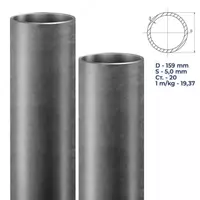 Стальная труба бесшовная горячедеформированные диаметра 159х4